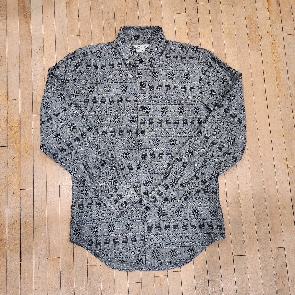 Men's Naked & Famous x Simons Holiday Button-Down Shirt